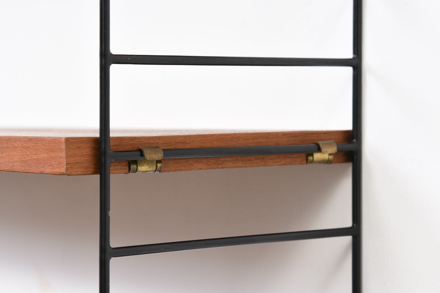 1950s teak + wire String shelves