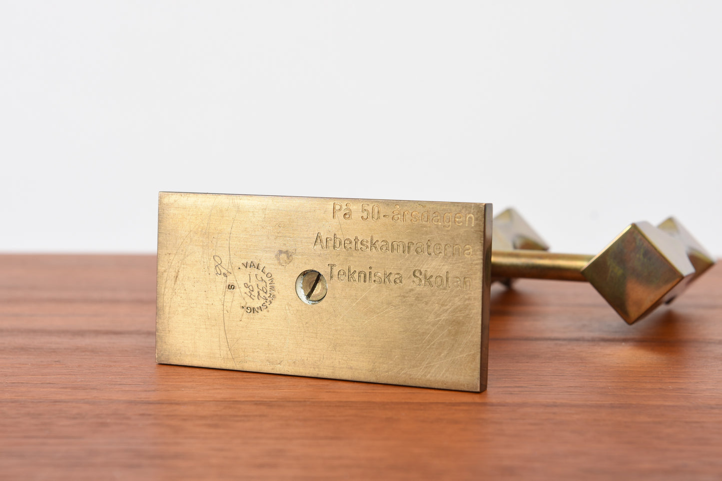 1980s Swedish brass candelabra