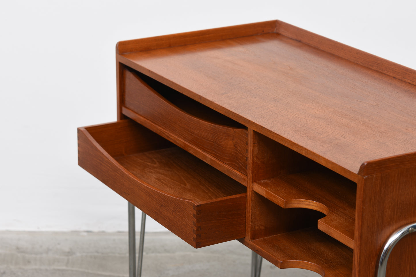 1960s teak telephone/bedside table