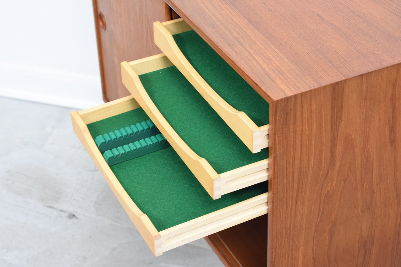 Short sideboard in teak by Kai Kristiansen