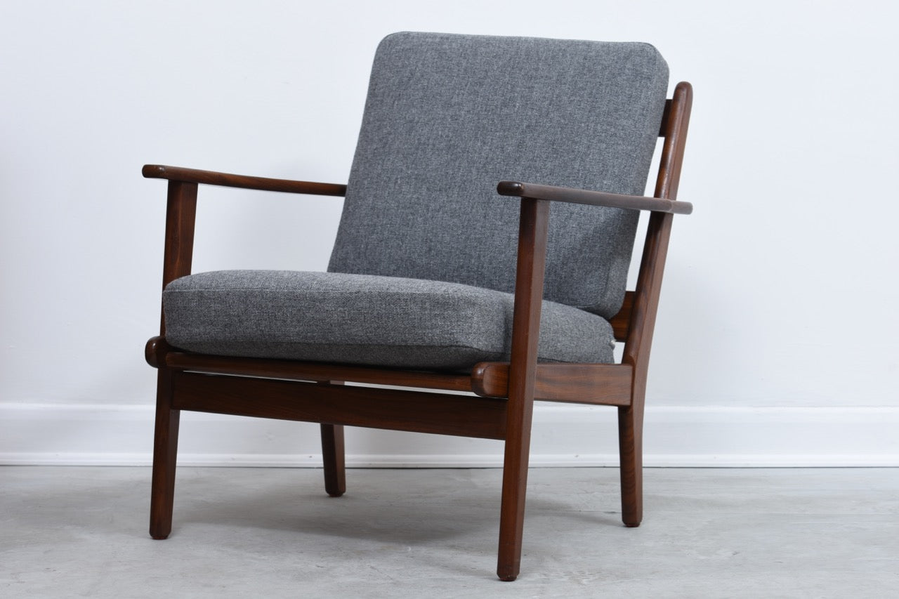 Vintage low back Danish lounger no. 1