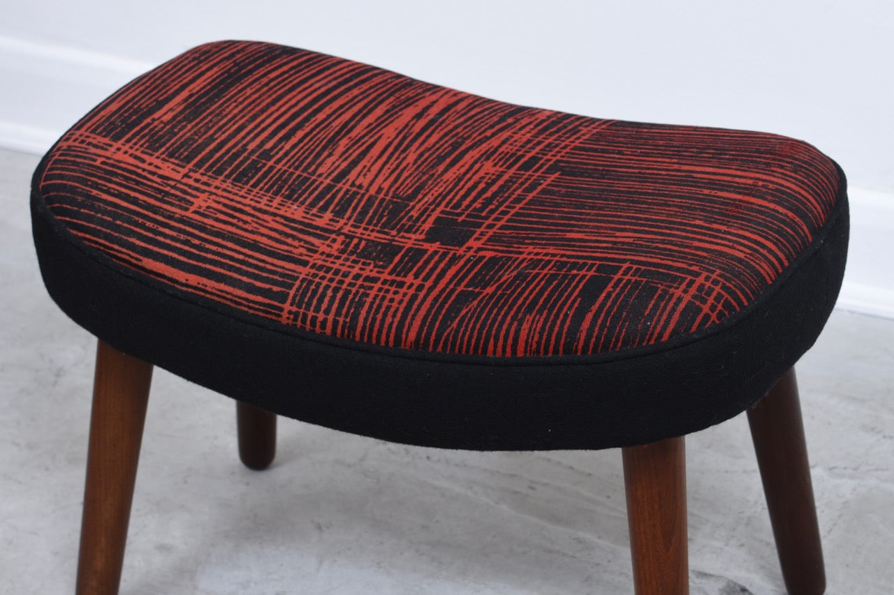 Foot stool with teak legs