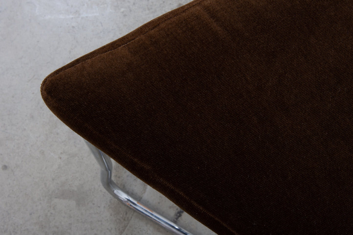 1970s metal + corduroy chair