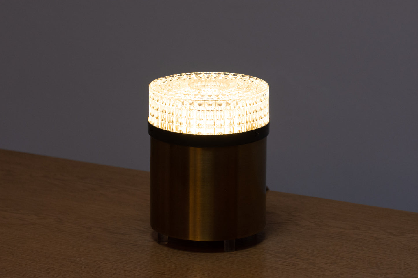 1960s brass + glass table lamp by Carl Fagerlund