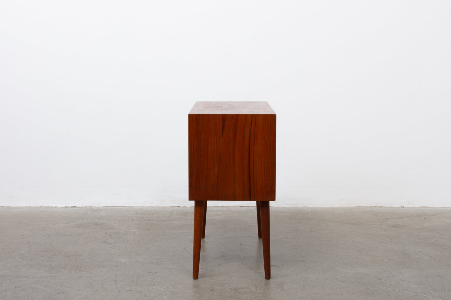 1960s low teak chest of drawers