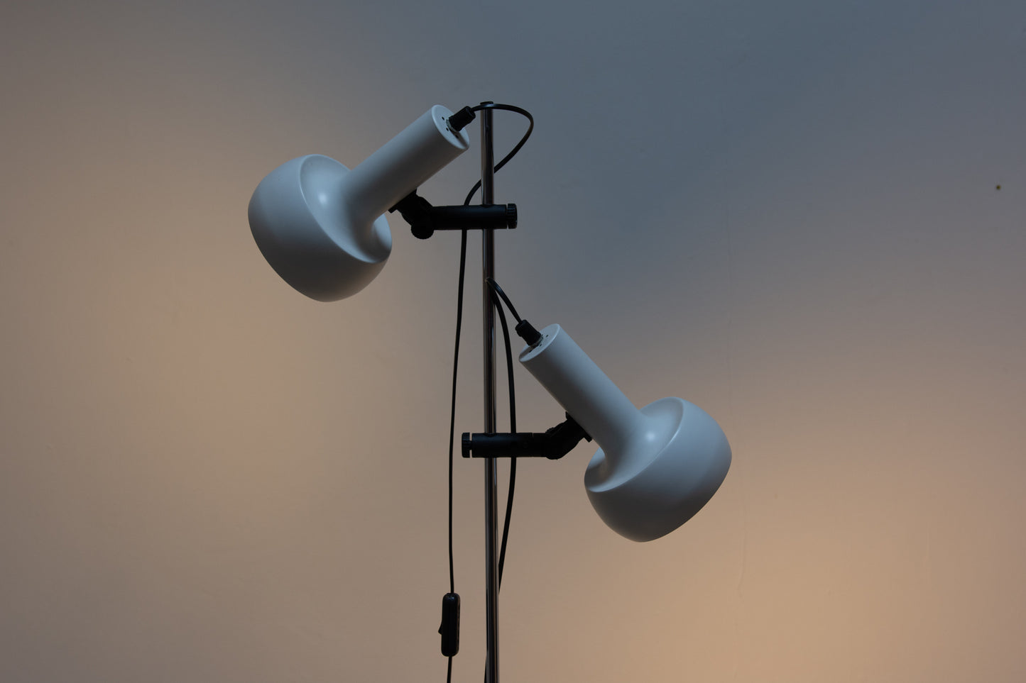 1980s twin-headed Danish floor lamp