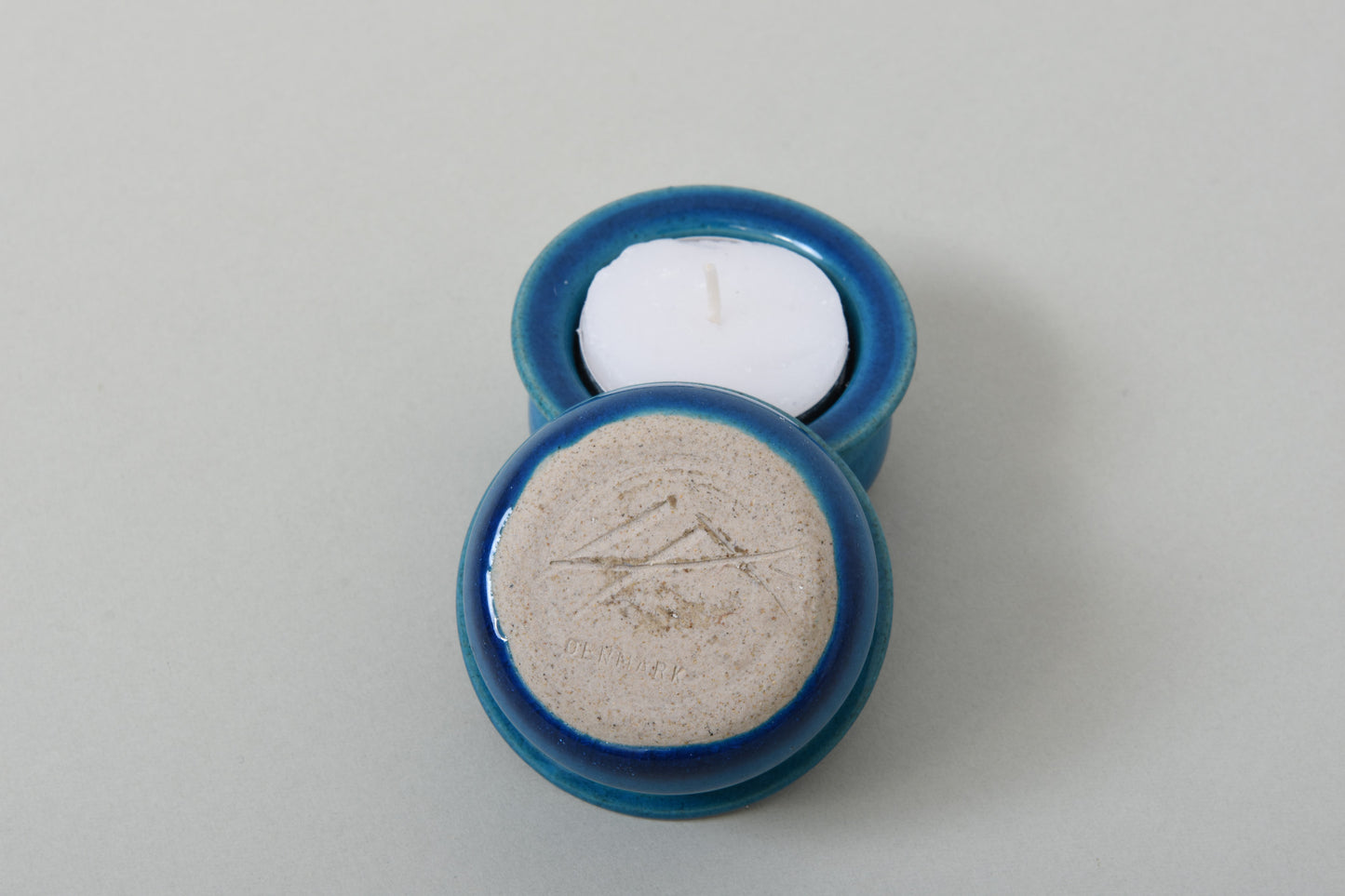 Pair of ceramic candleholders by Kähler