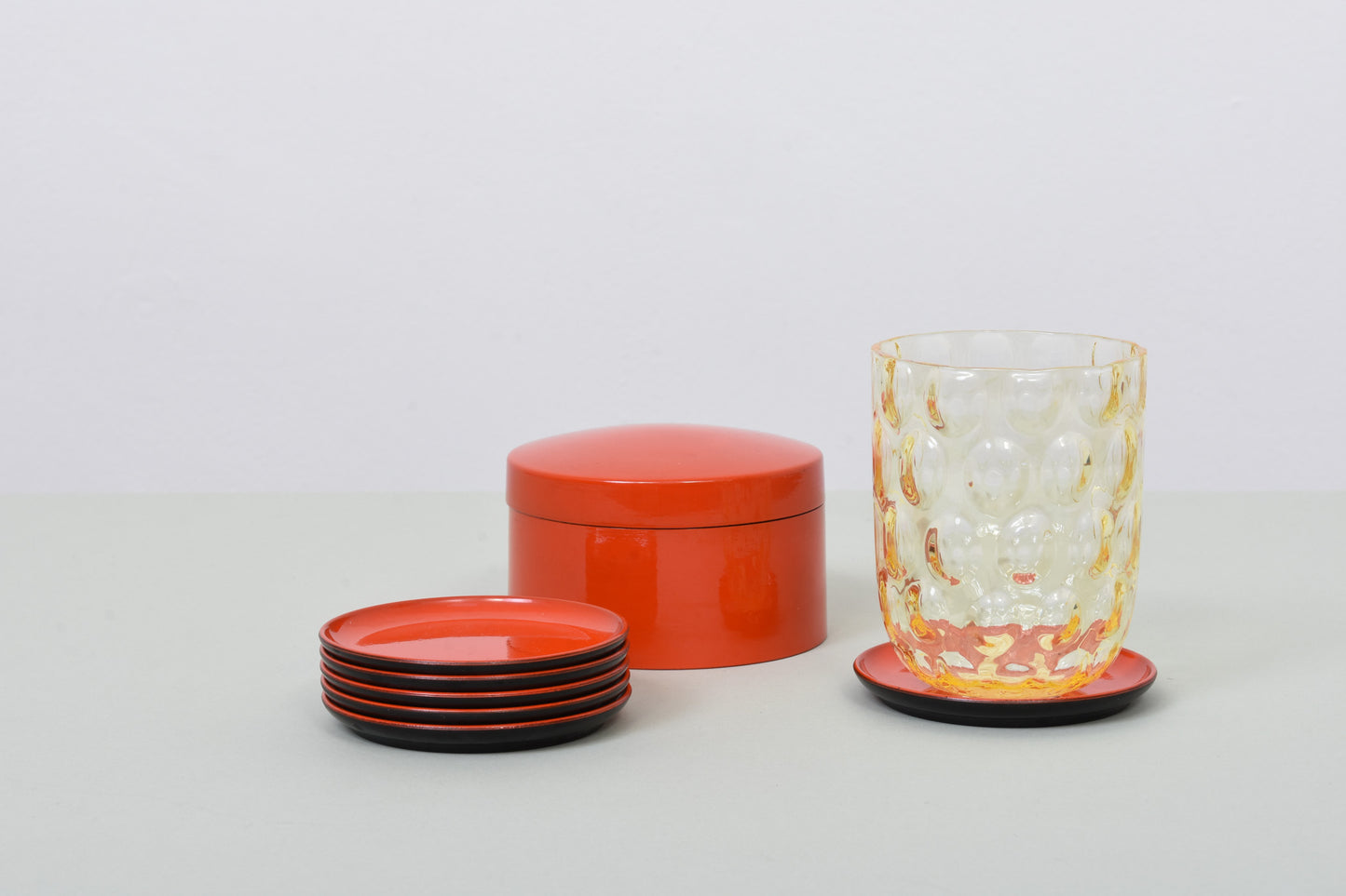 1970s set of melamine coasters by Laurids Lønborg