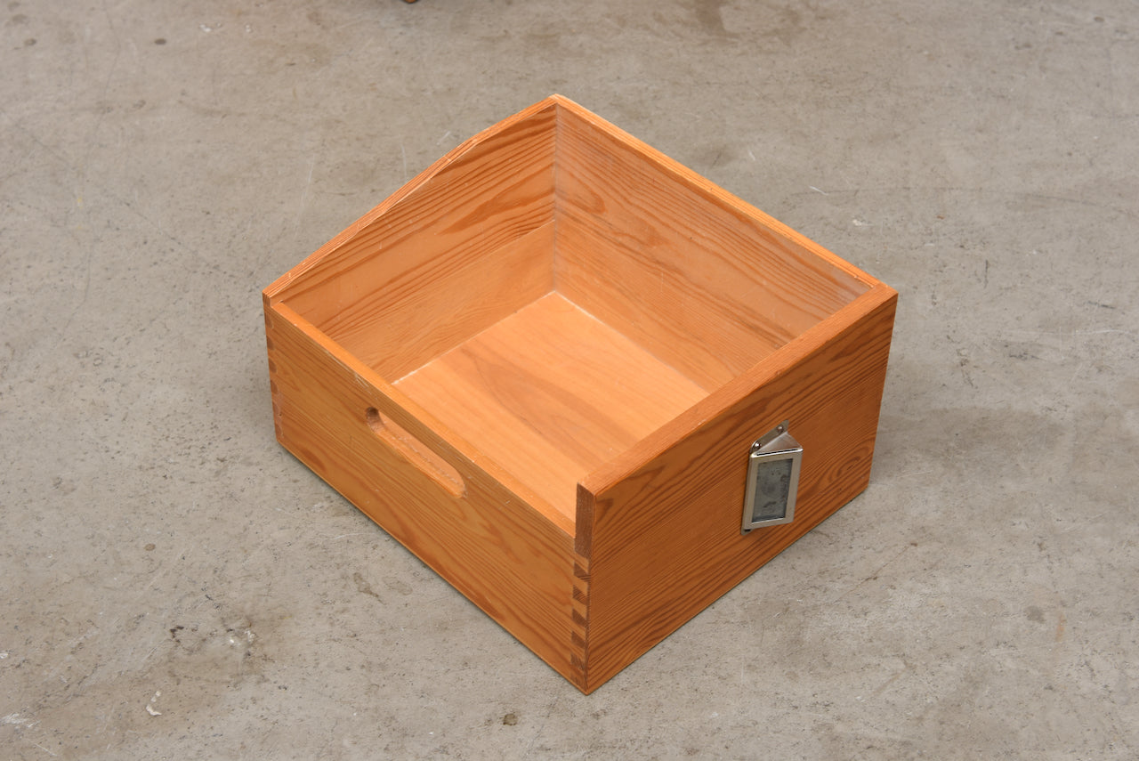 1950s pine filing cabinet