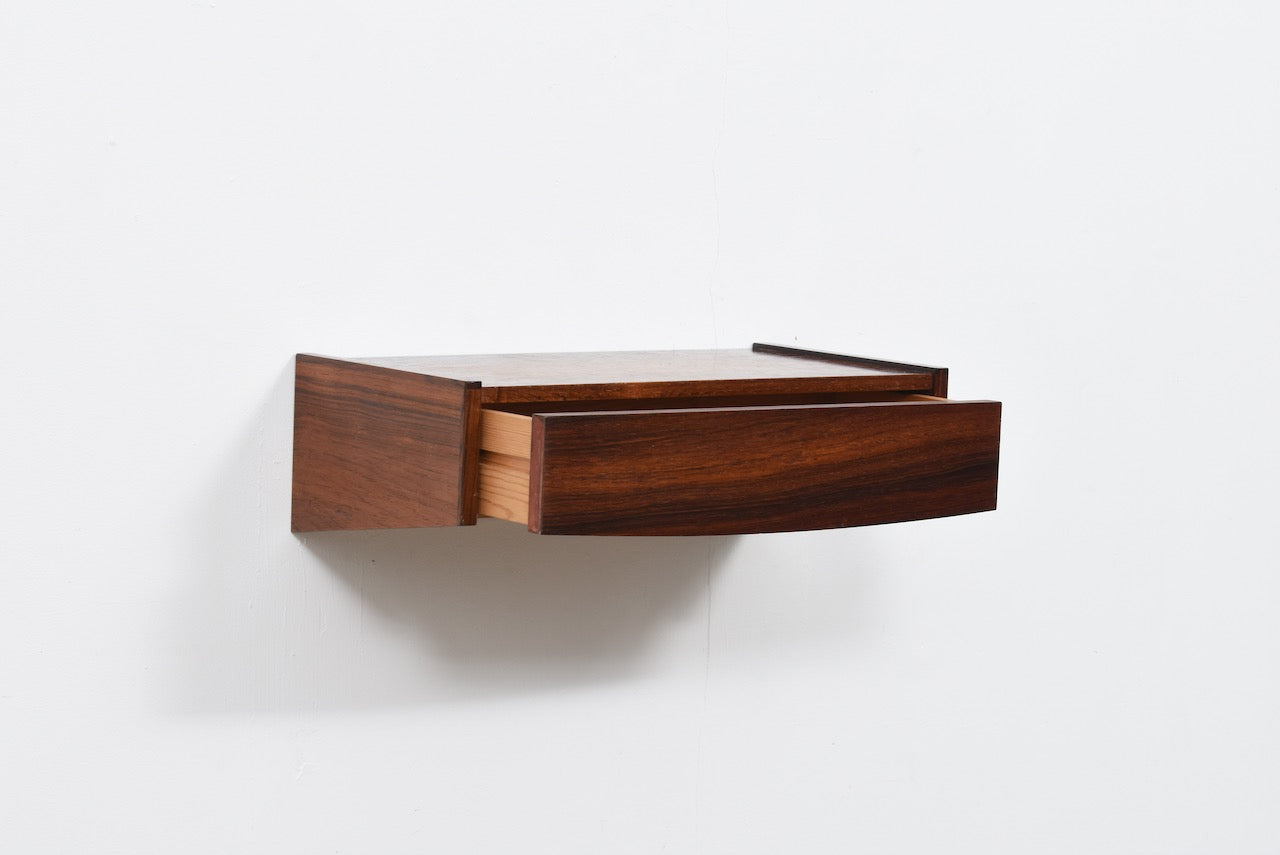 Floating drawer in rosewood