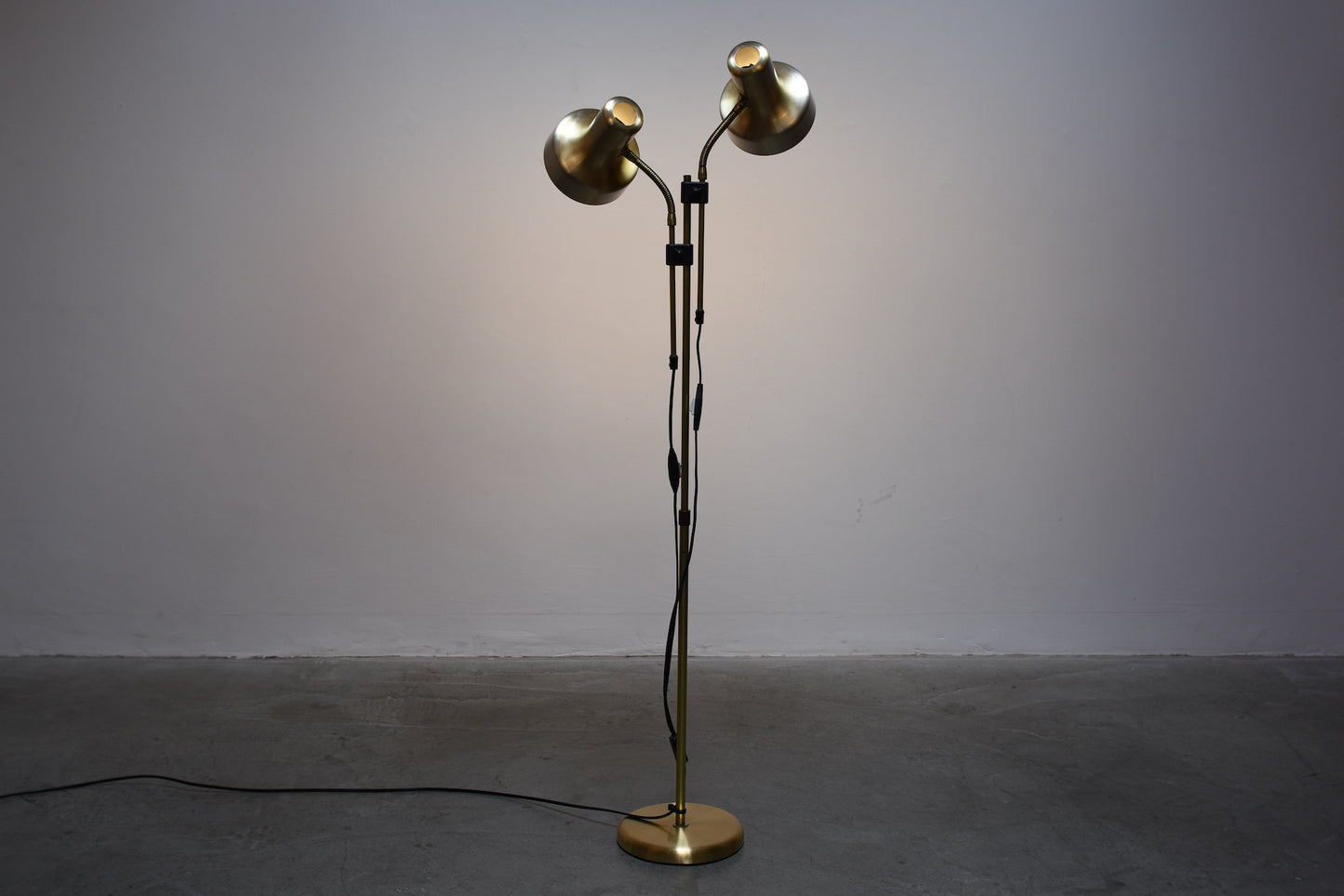 1960s Swedish brass floor lamp