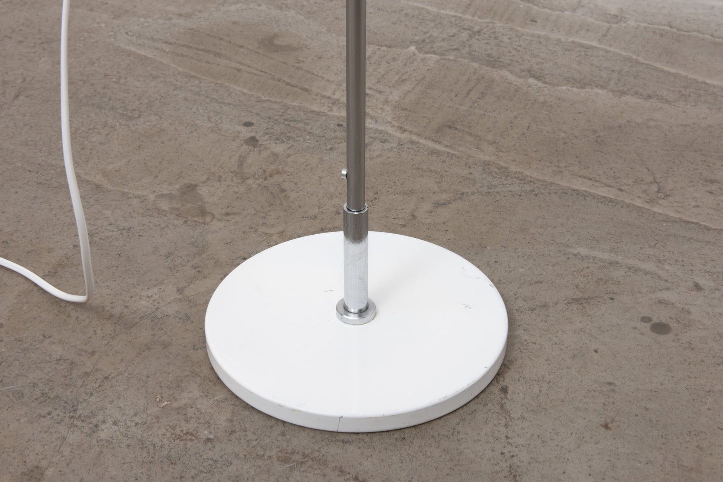 1960s white metal floor lamp