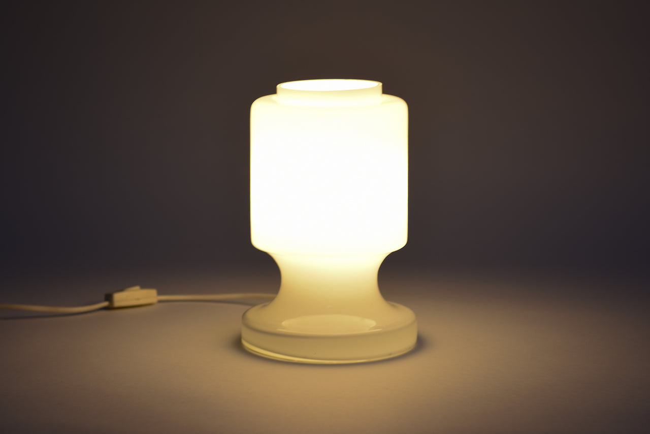 1970s opaline glass table lamp