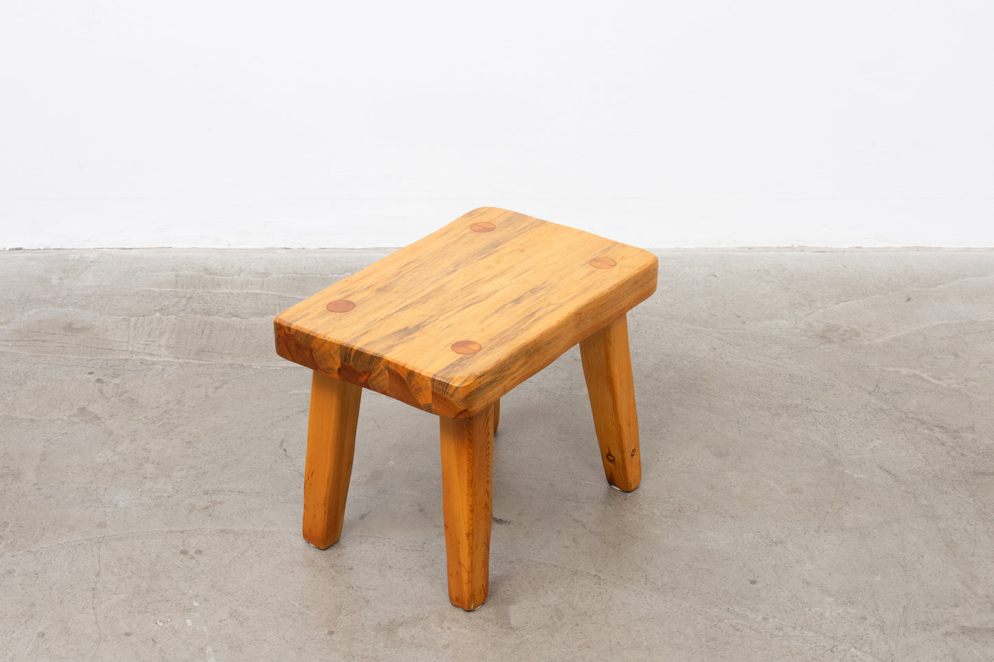 1970s pine stool by Vemdalia
