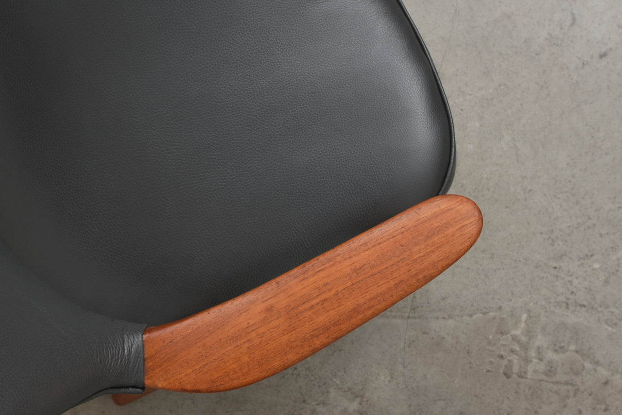 Teak + leather armchair by Erik Kirkegaard