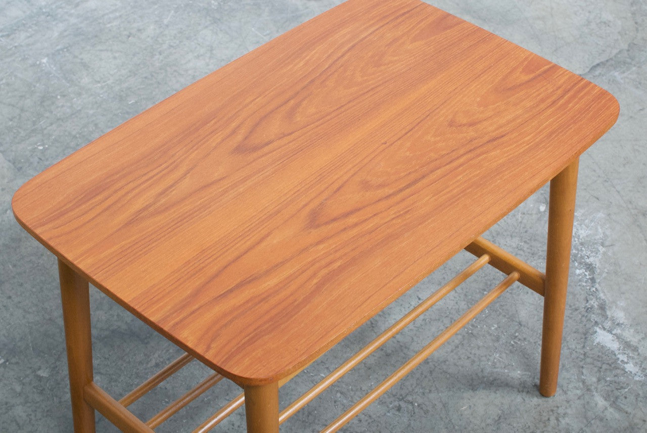 Teak and oak coffee table