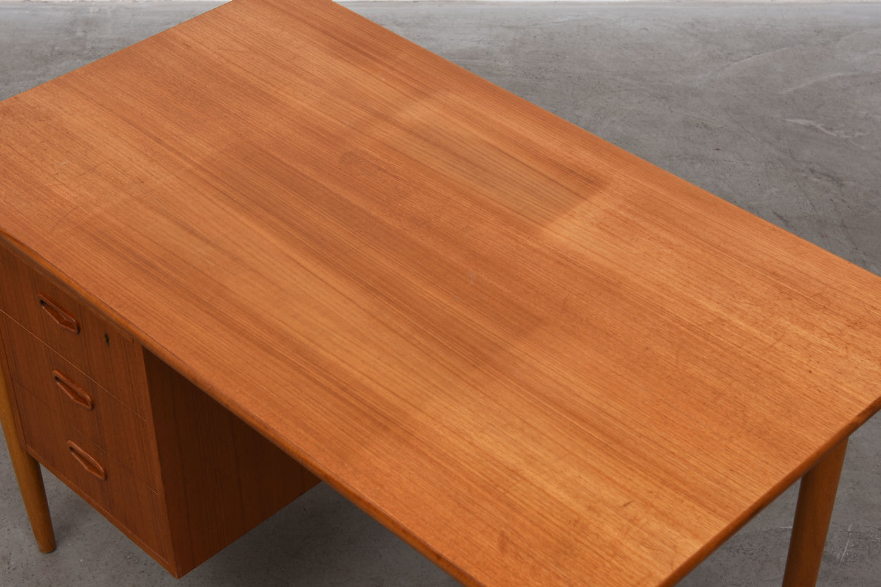 1960s Swedish desk in teak and oak