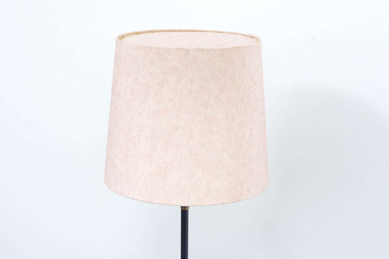 1950s metal floor lamp with tripod base