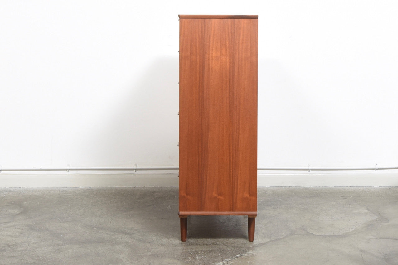 Large teak chest of drawers