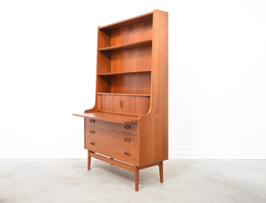 Tall teak bureau