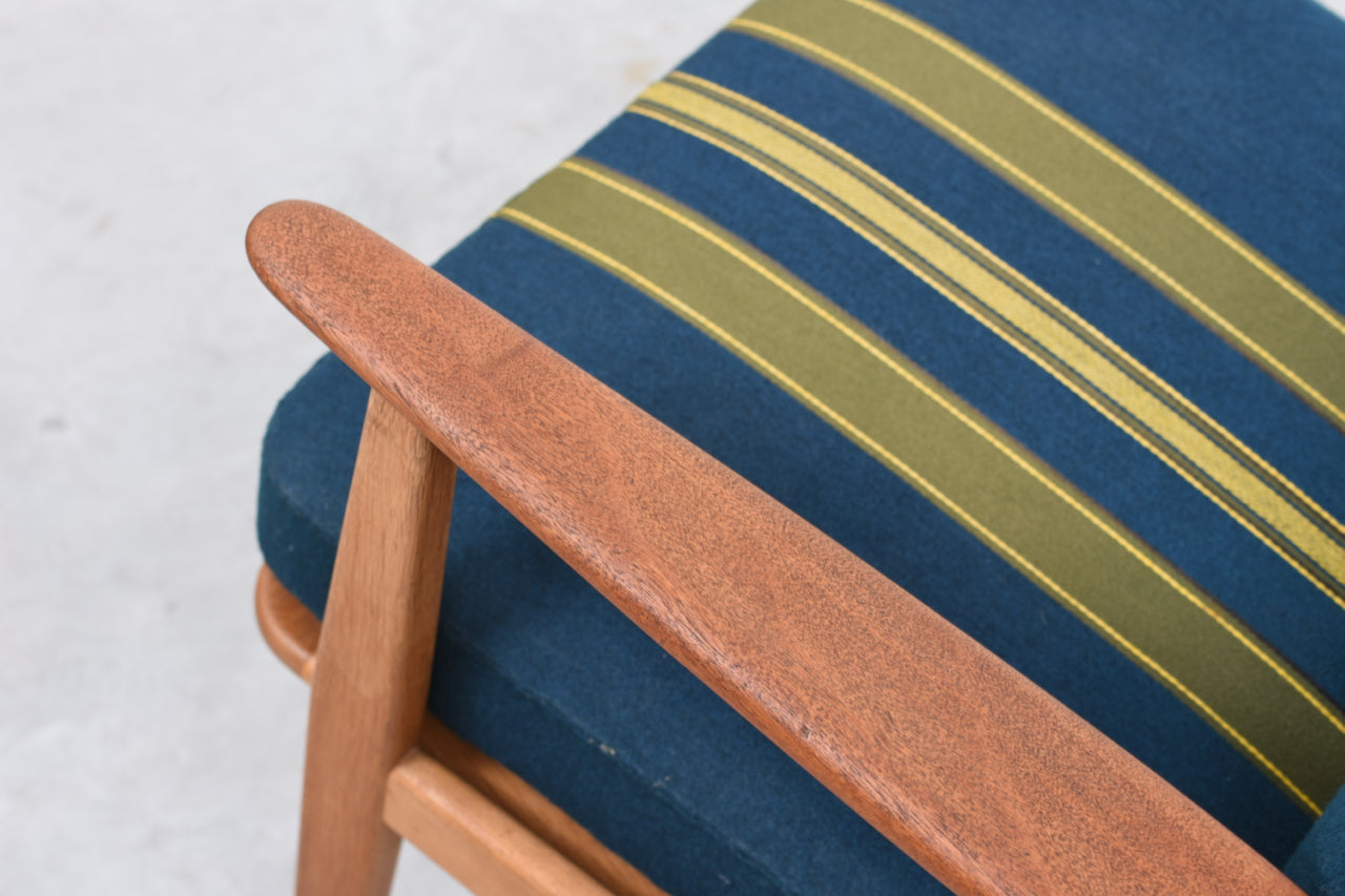 1950s teak + oak lounge chair