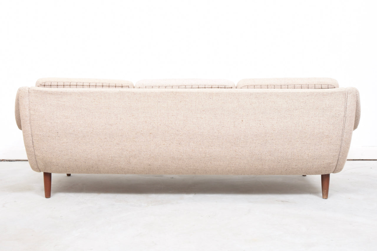 Striped wool three seat sofa
