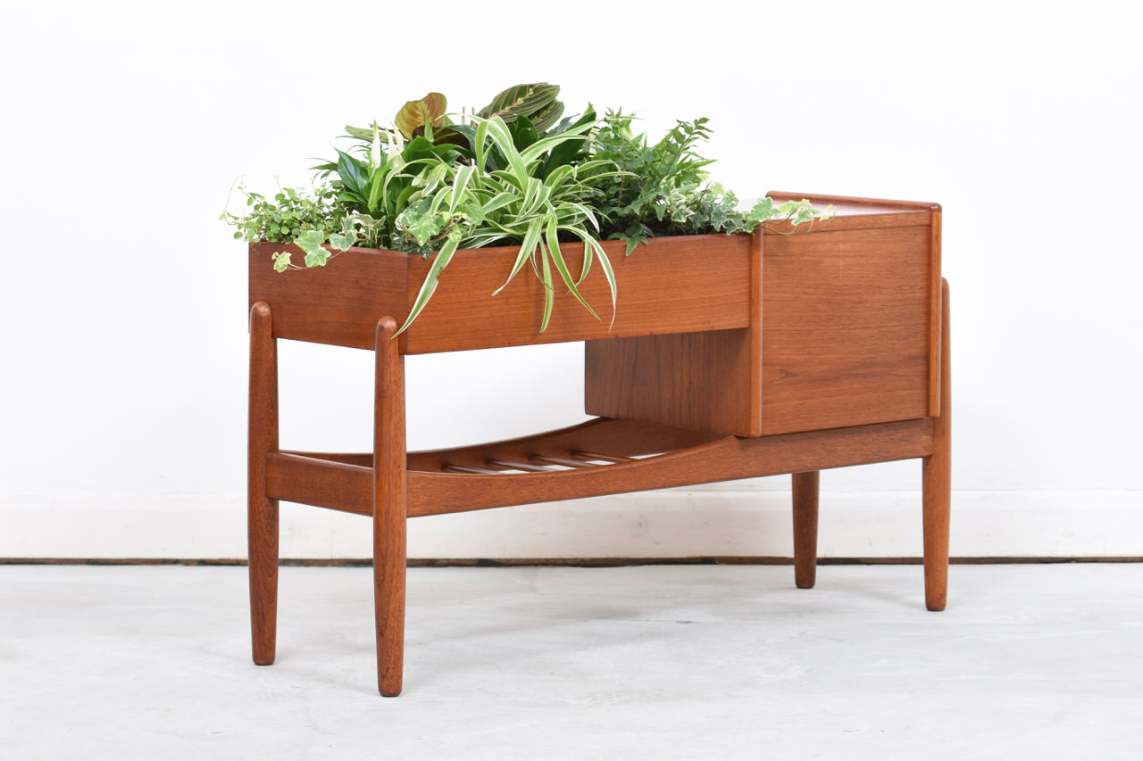 Teak planter with storage by Arne Wahl Iversen