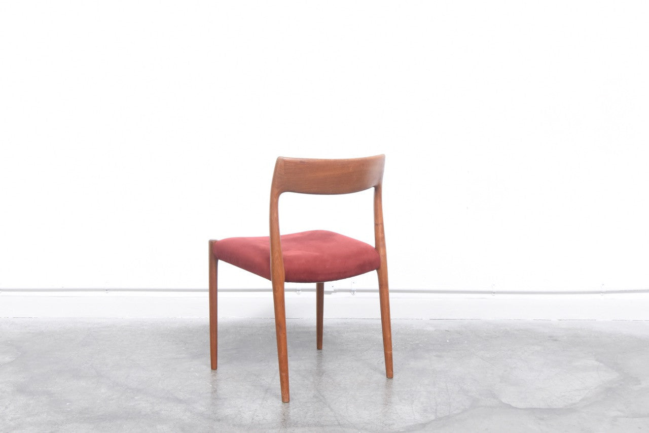 Model 77 chair in teak by N.O. Møller