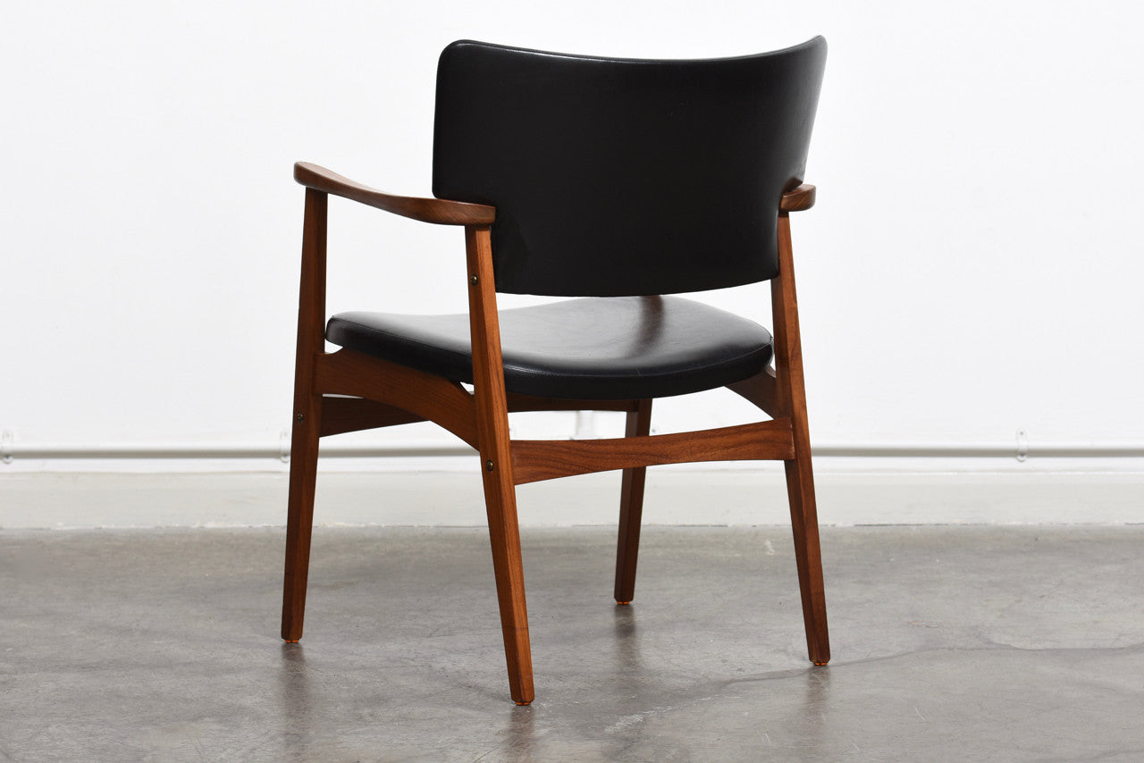 1950s beech + skai armchair