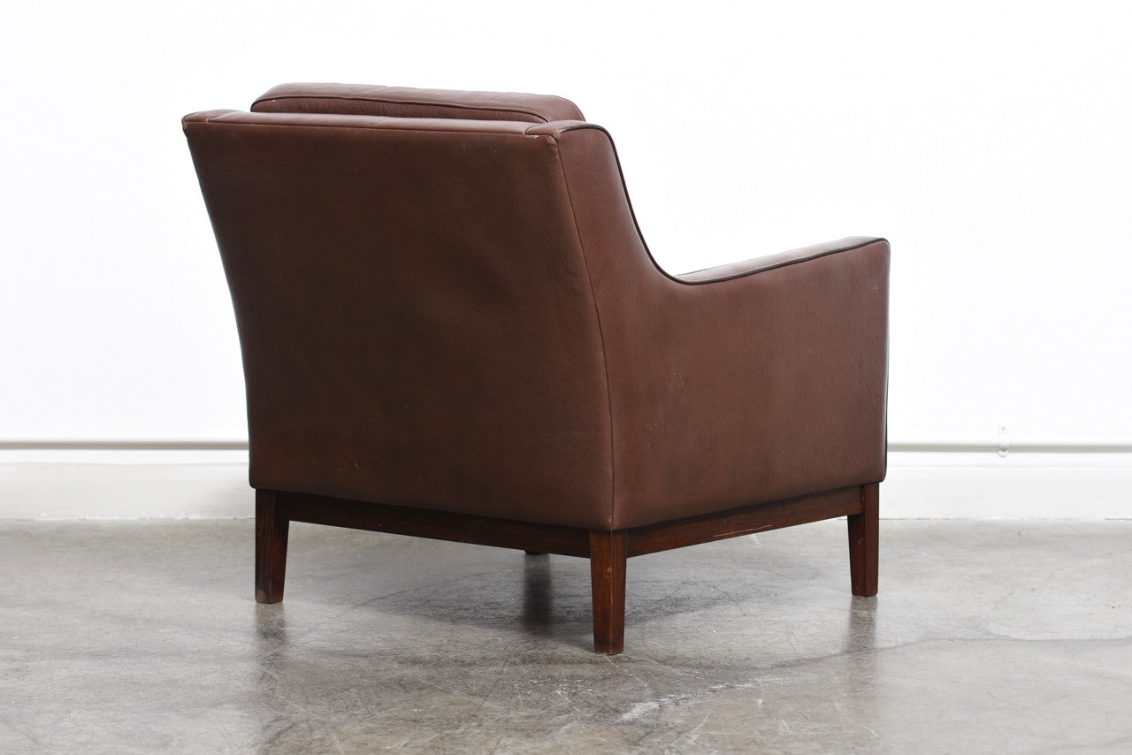 Leather club chair