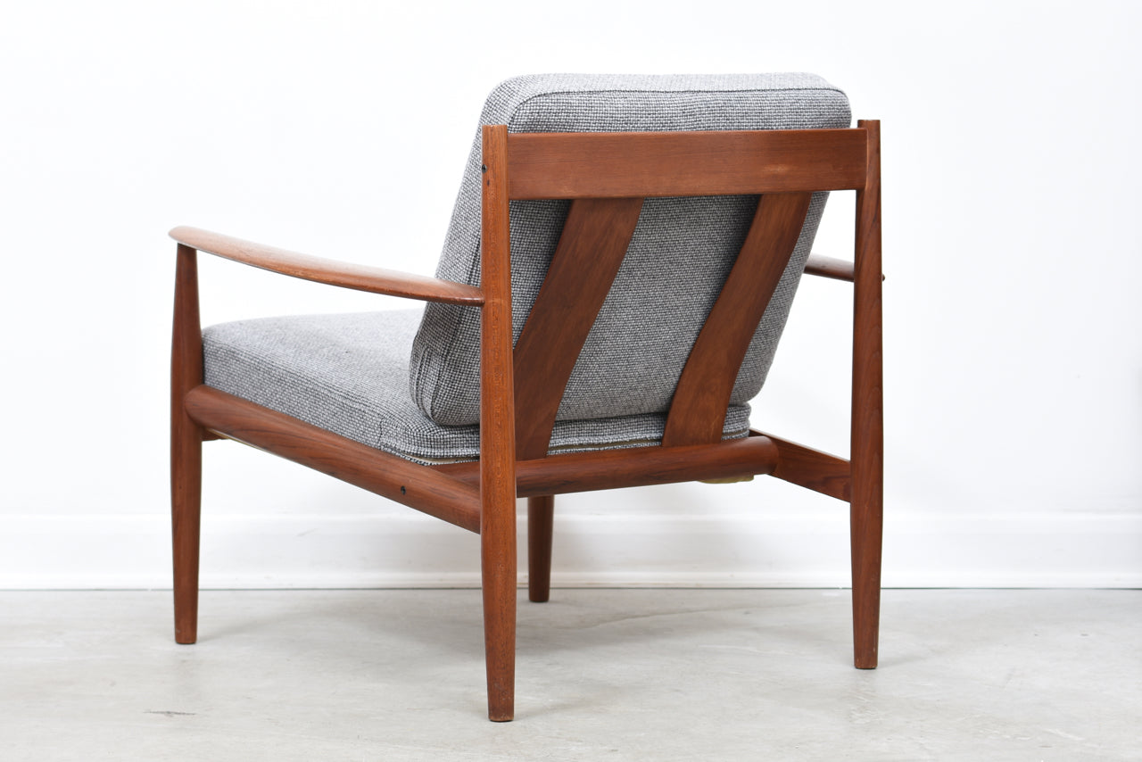 Teak lounge chair by Grete Jalk with new upholstery