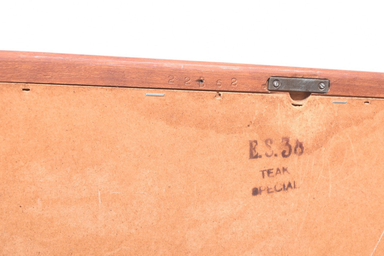 Freestanding teak mirror