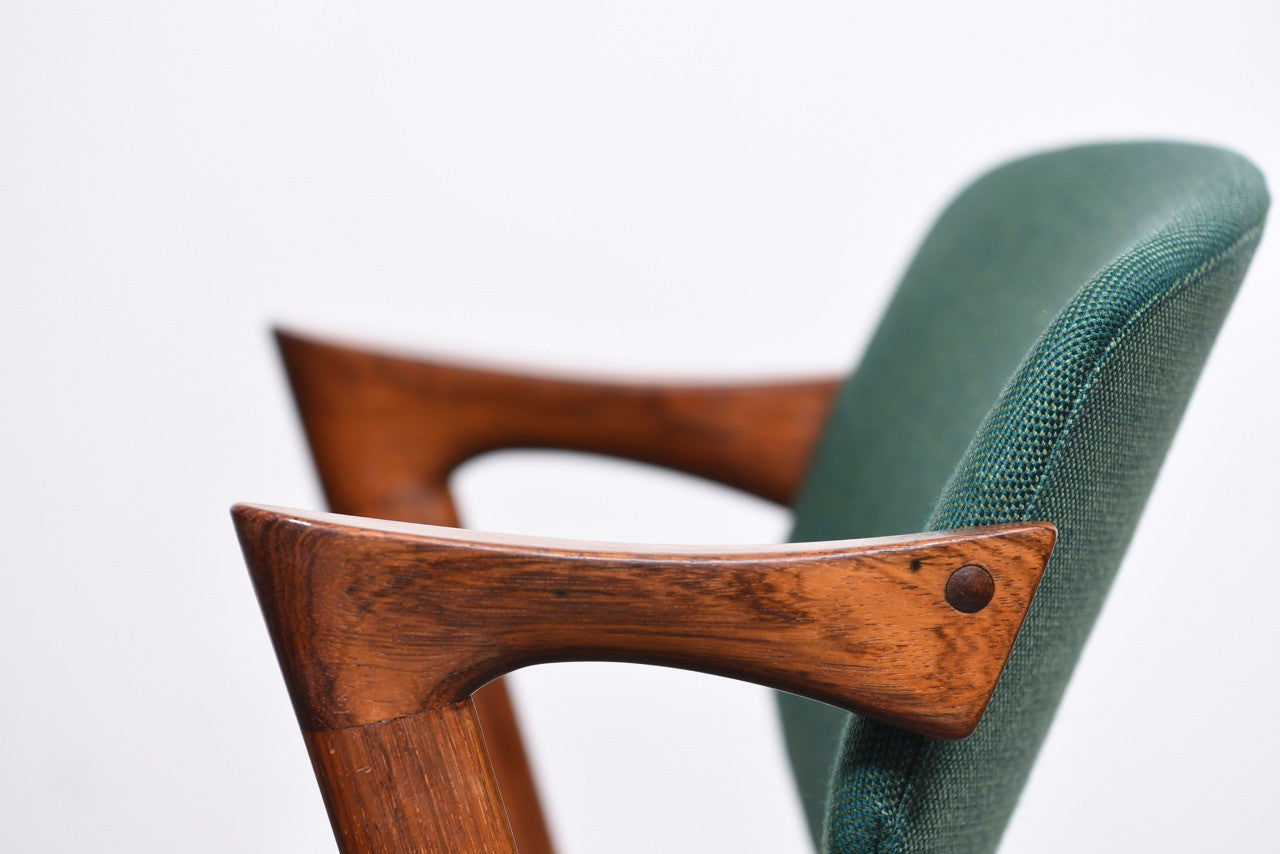 Set of four 'Model 42' chairs in rosewood by Kai Kristiansen
