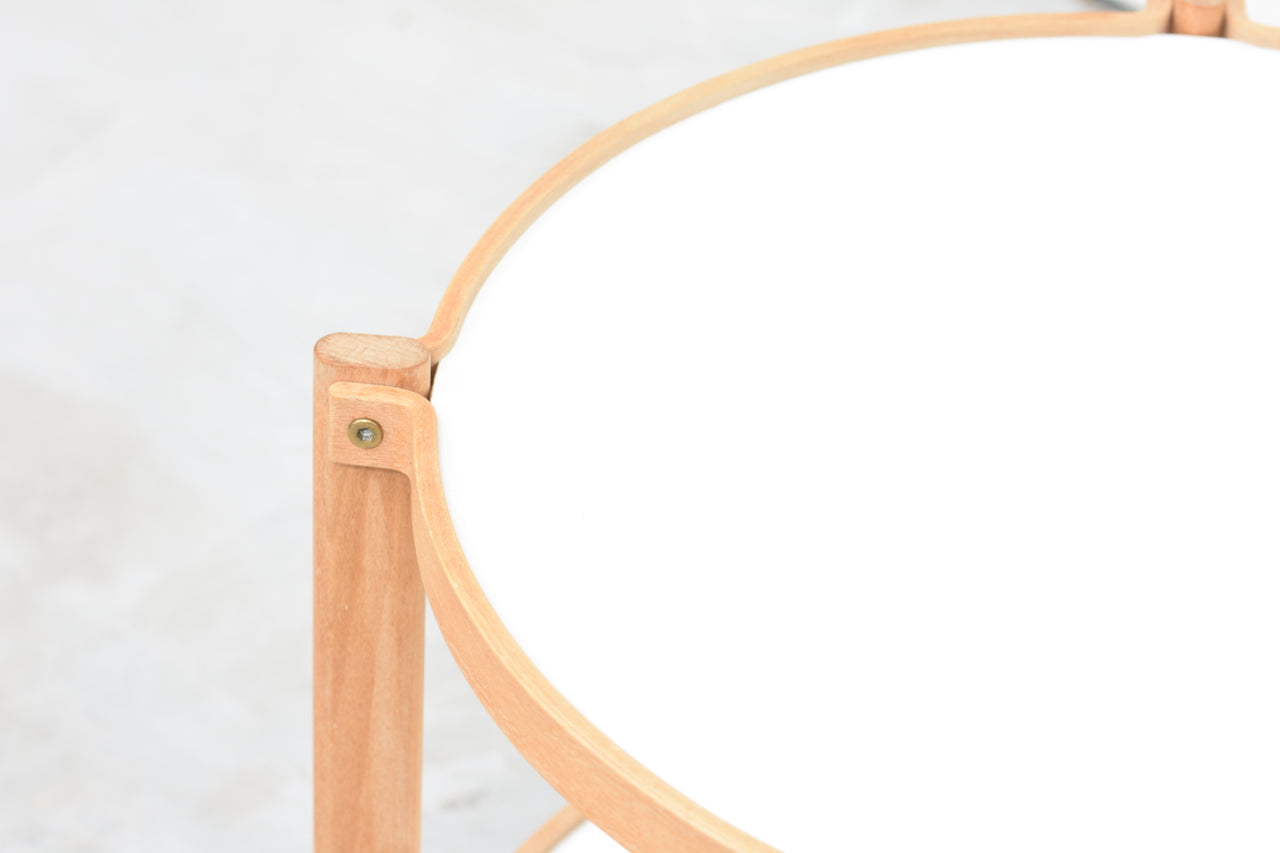 Oak + laminate trolley table