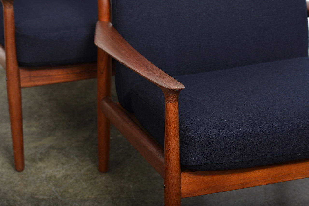 Two available: Teak lounger by Grete Jalk for Glostrup