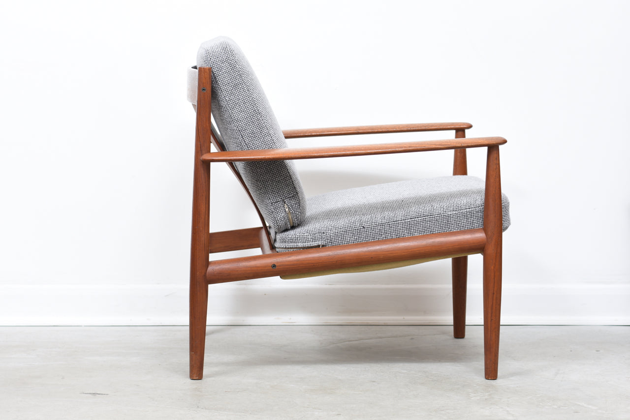 Teak lounge chair by Grete Jalk with new upholstery