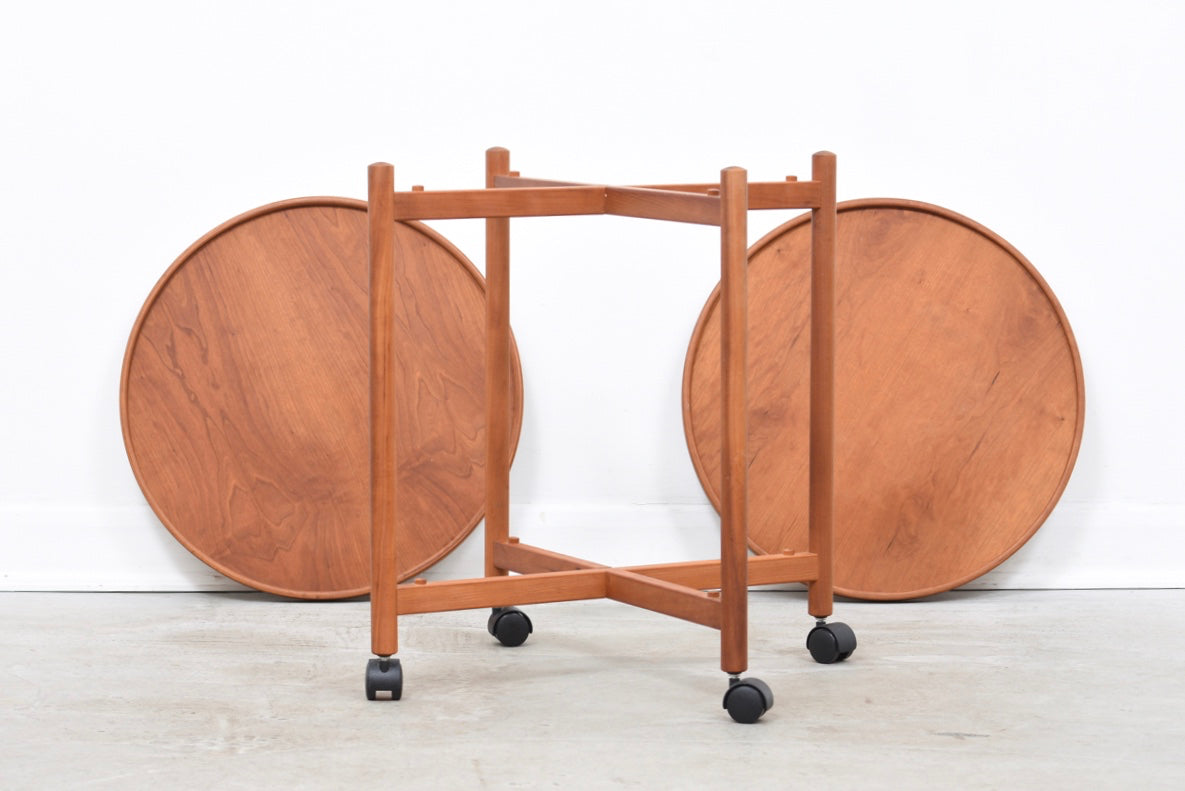 1970s teak drinks trolley