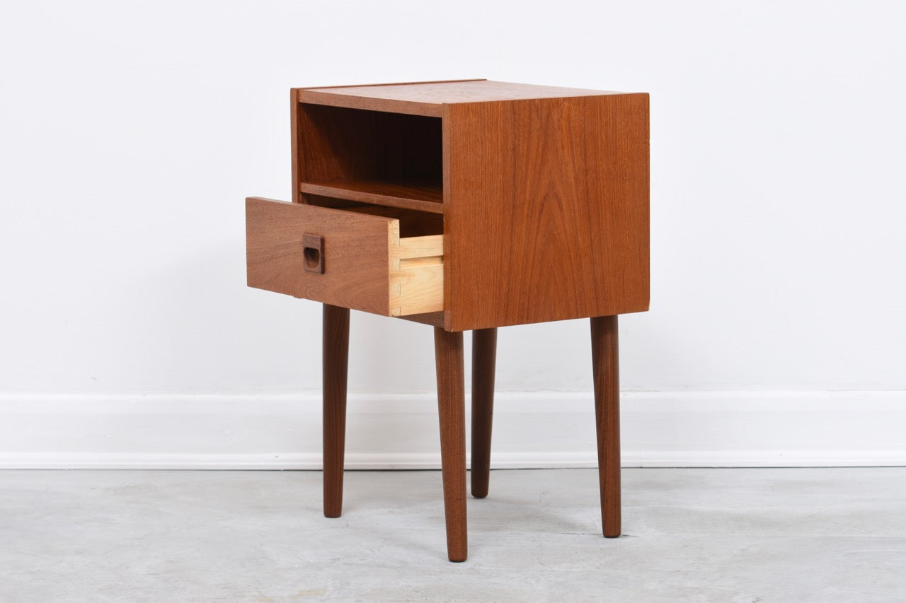 Single bedside table in teak