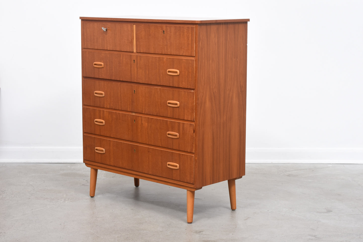 1950s teak chest of drawers