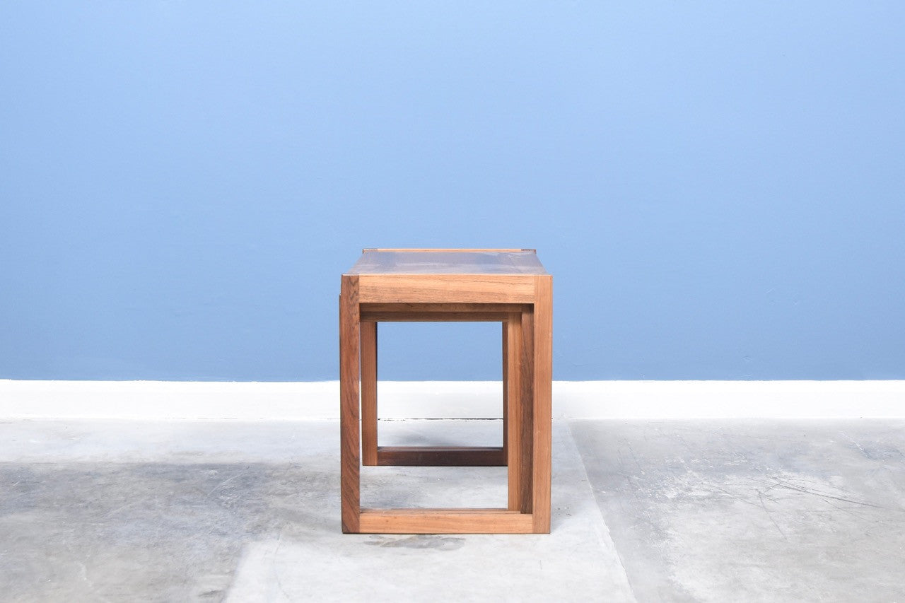 Nest of rosewood tables