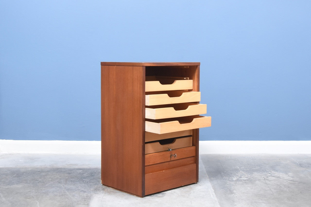 Teak filing cabinet