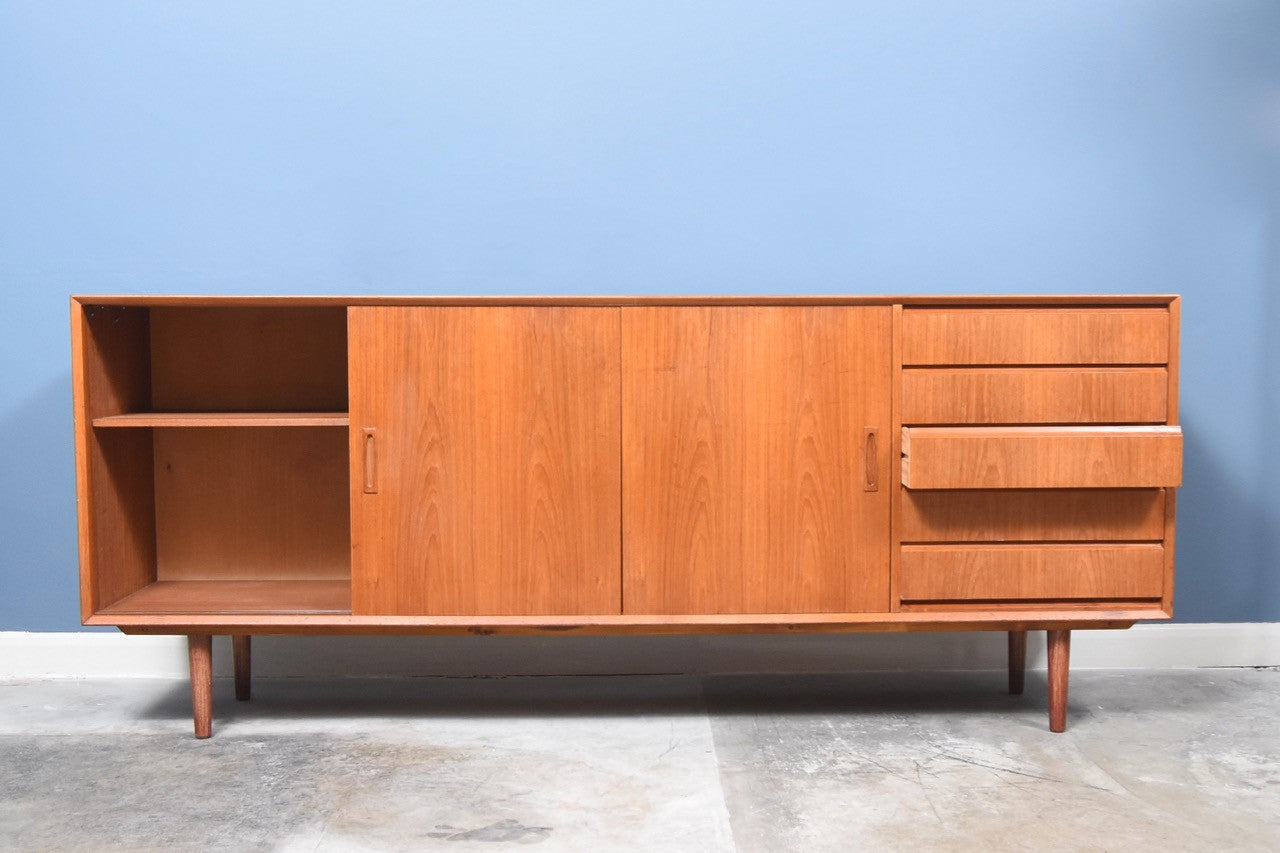 Long teak sideboard