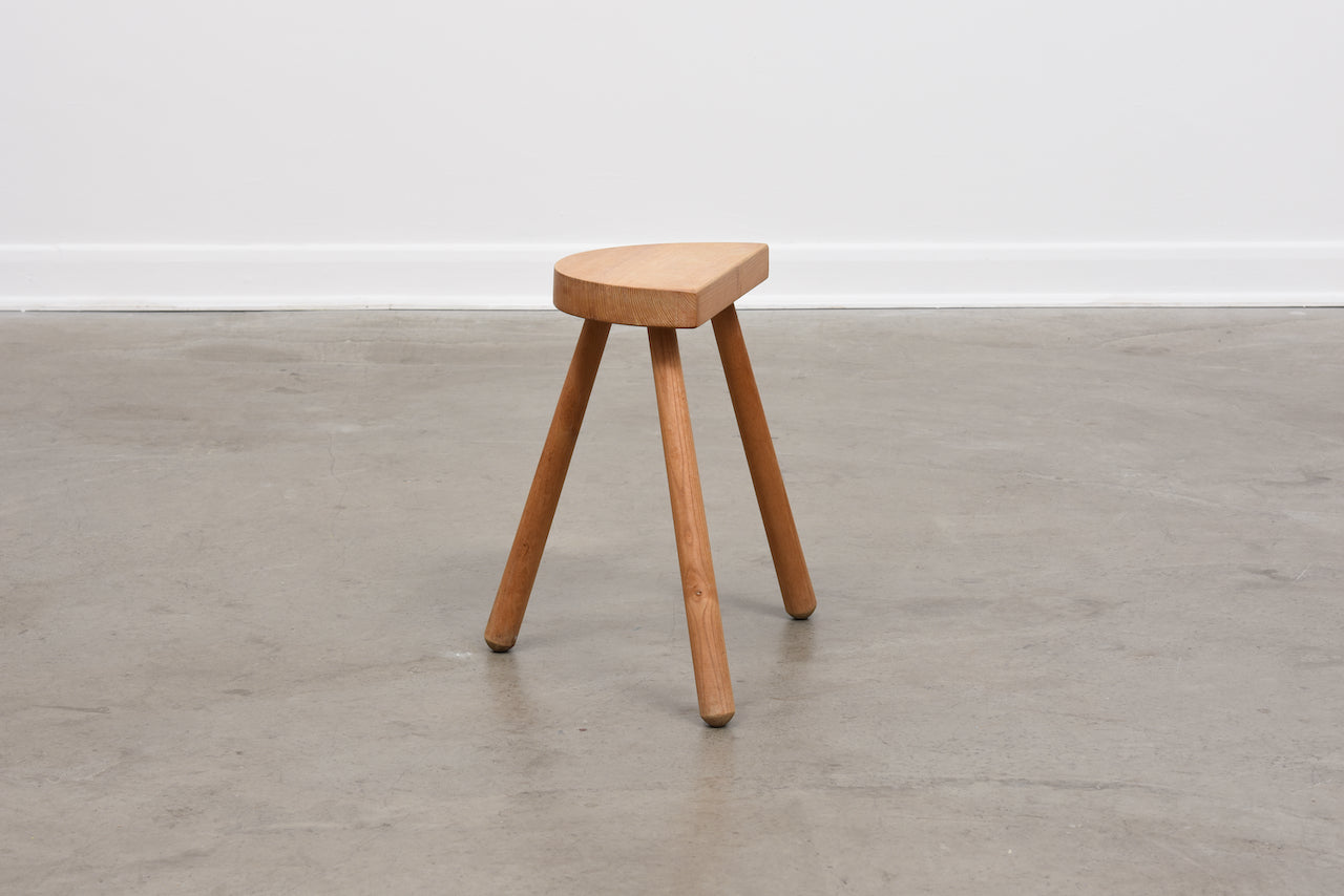 Vintage oak milking stool