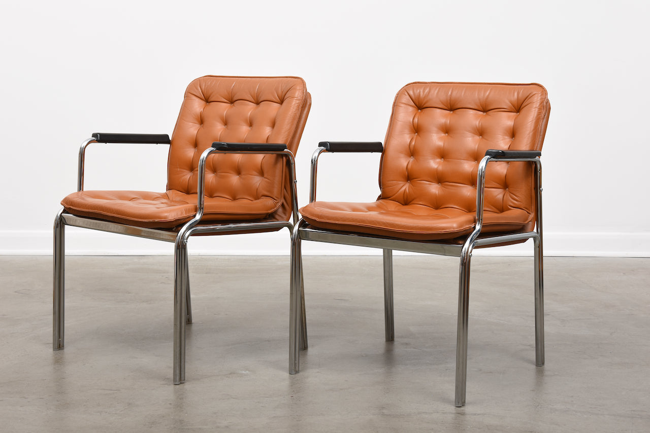 Two available: 1960s armchairs by Kinnarps