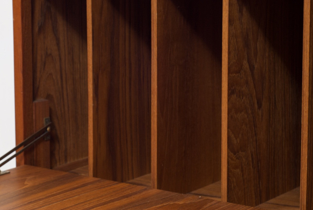 Teak record cabinet