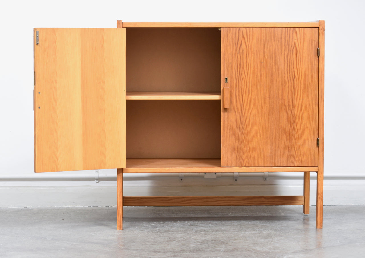 1970s pine storage cabinet