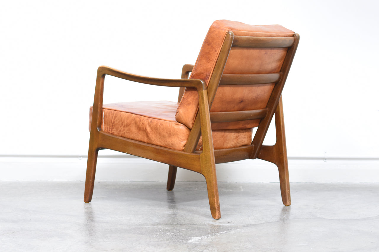 1950s beech lounger by Ole Wanscher