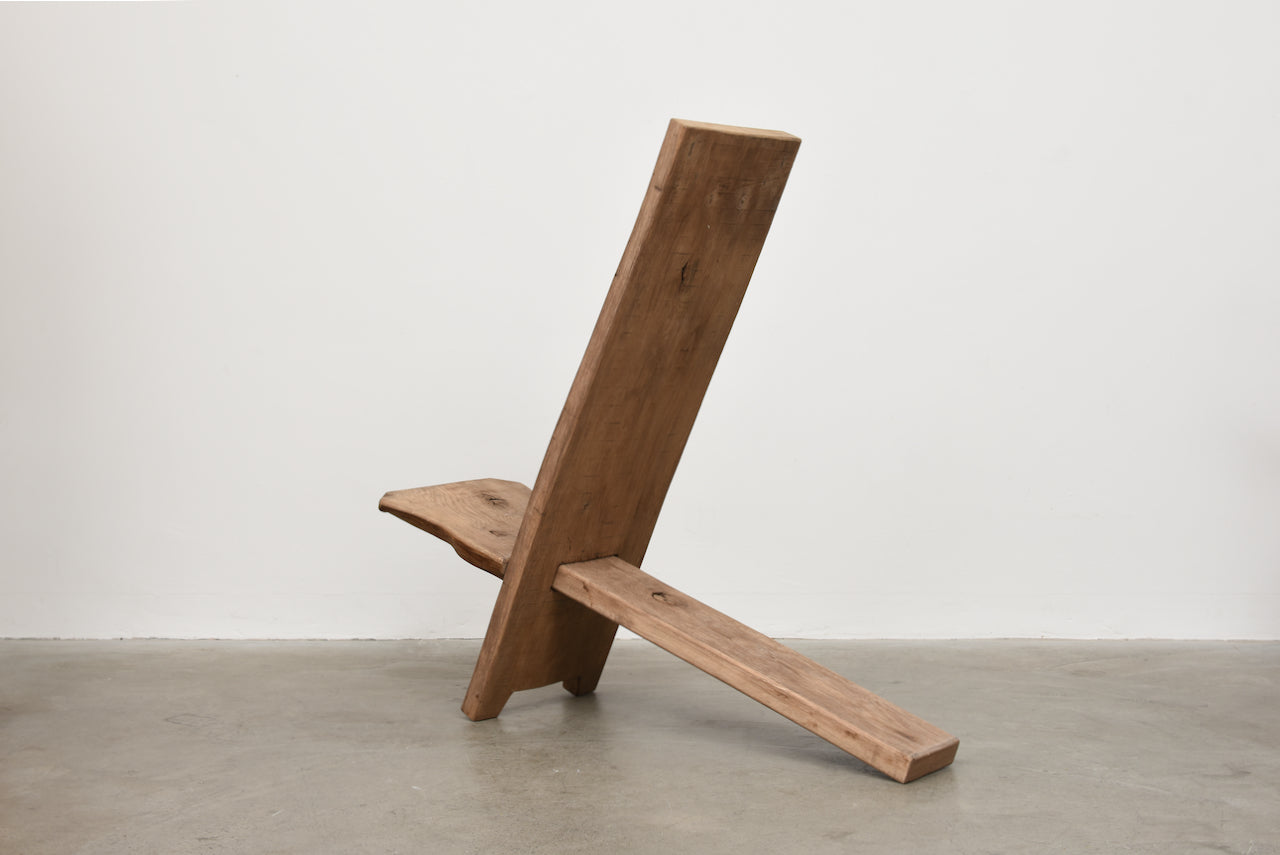Primitive 'Viking' chair in oak