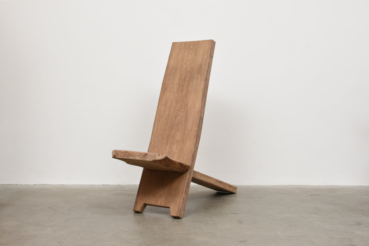 Primitive 'Viking' chair in oak