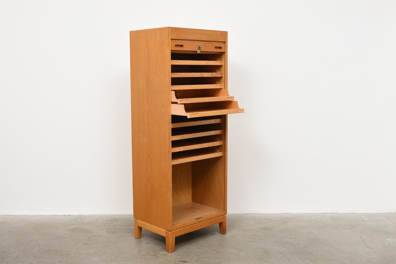 1960s Swedish oak filing unit